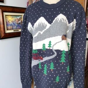 Vintage Hanna Andersson ugly knit Christmas holiday sweater small